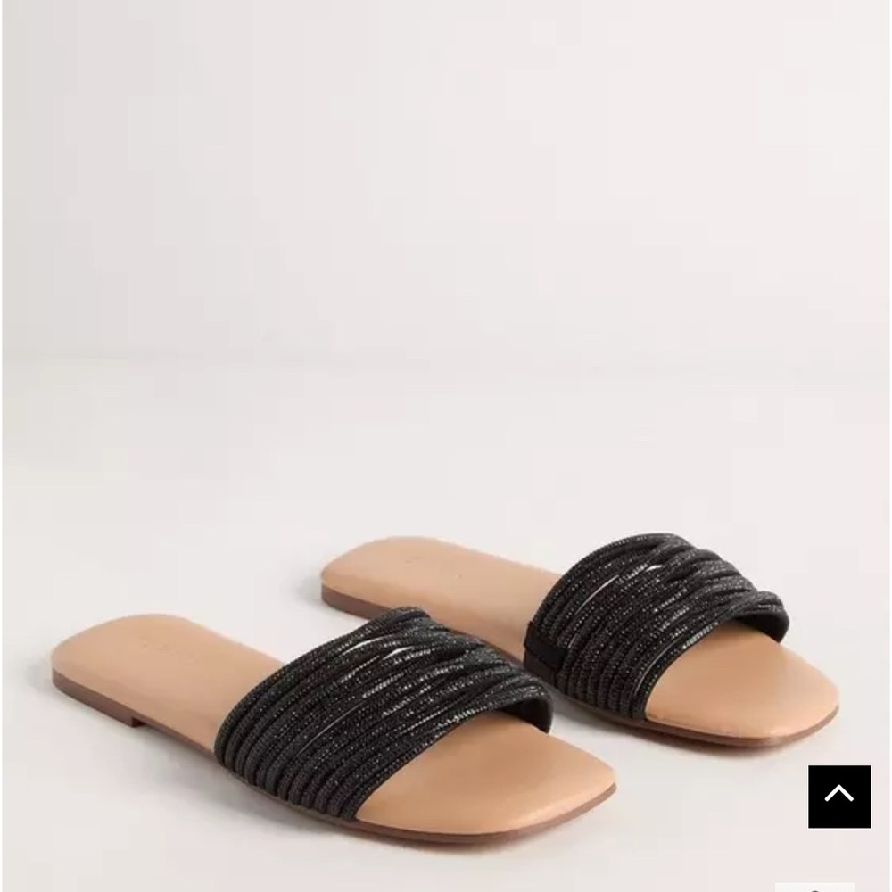 Torrid Black Embellished Slides